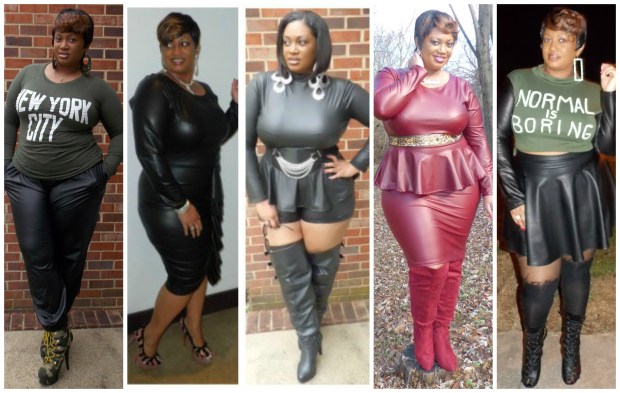 Faux-Leather Trend Collage