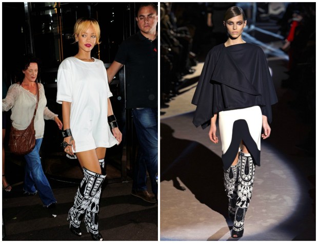 Rihanna Tom Ford Boots Collage