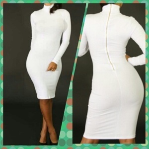 Grab Her Style: Erica Campbell's White Turtleneck Dress and Shoes |  "Trendy Curves" by Bella Styles, LLC