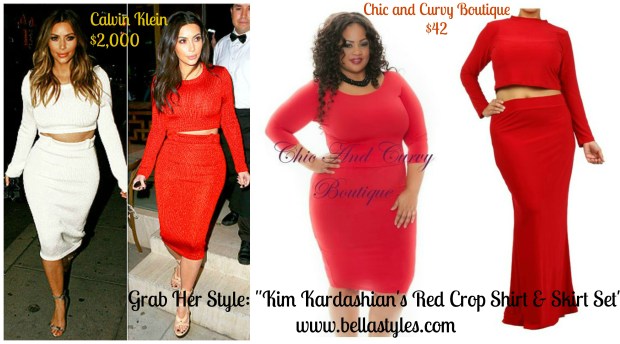 Kim K Red Crop Set Collage