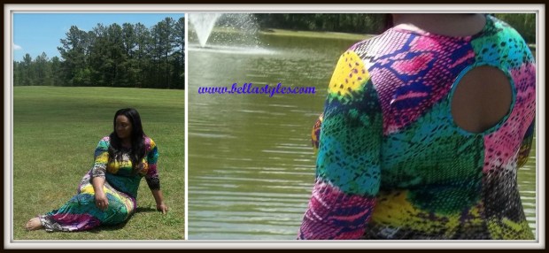 Rainbow Snakeskin Dress Collage