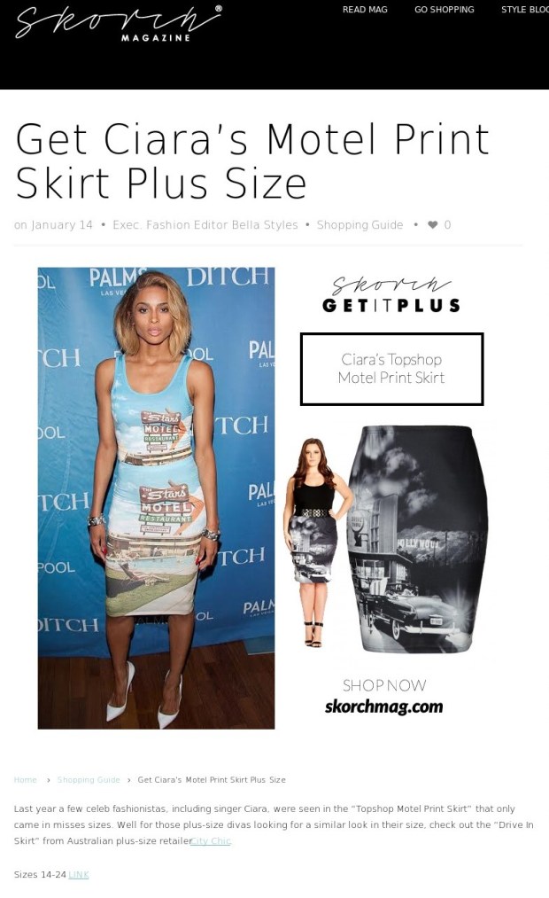 Ciara's Motel Print Skirt
